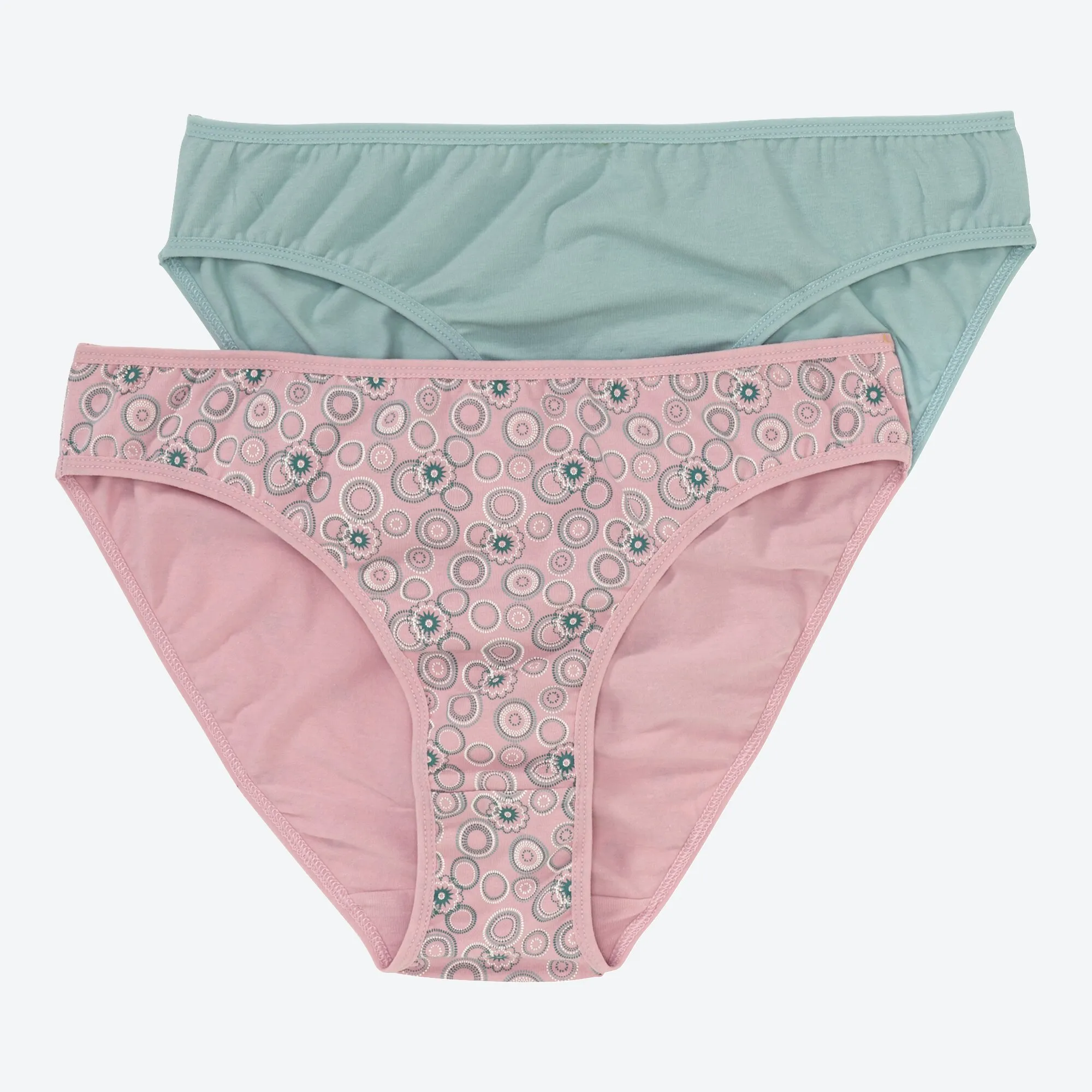 Damen-Minislip mit Kreis-Muster, 2er-Pack