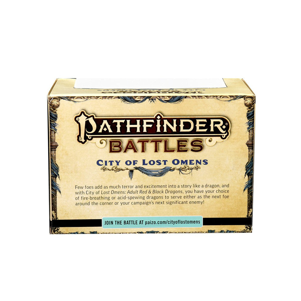 Pathfinder Battles Premium Figures - City of Lost Omens: Adult Red & Black Dragons