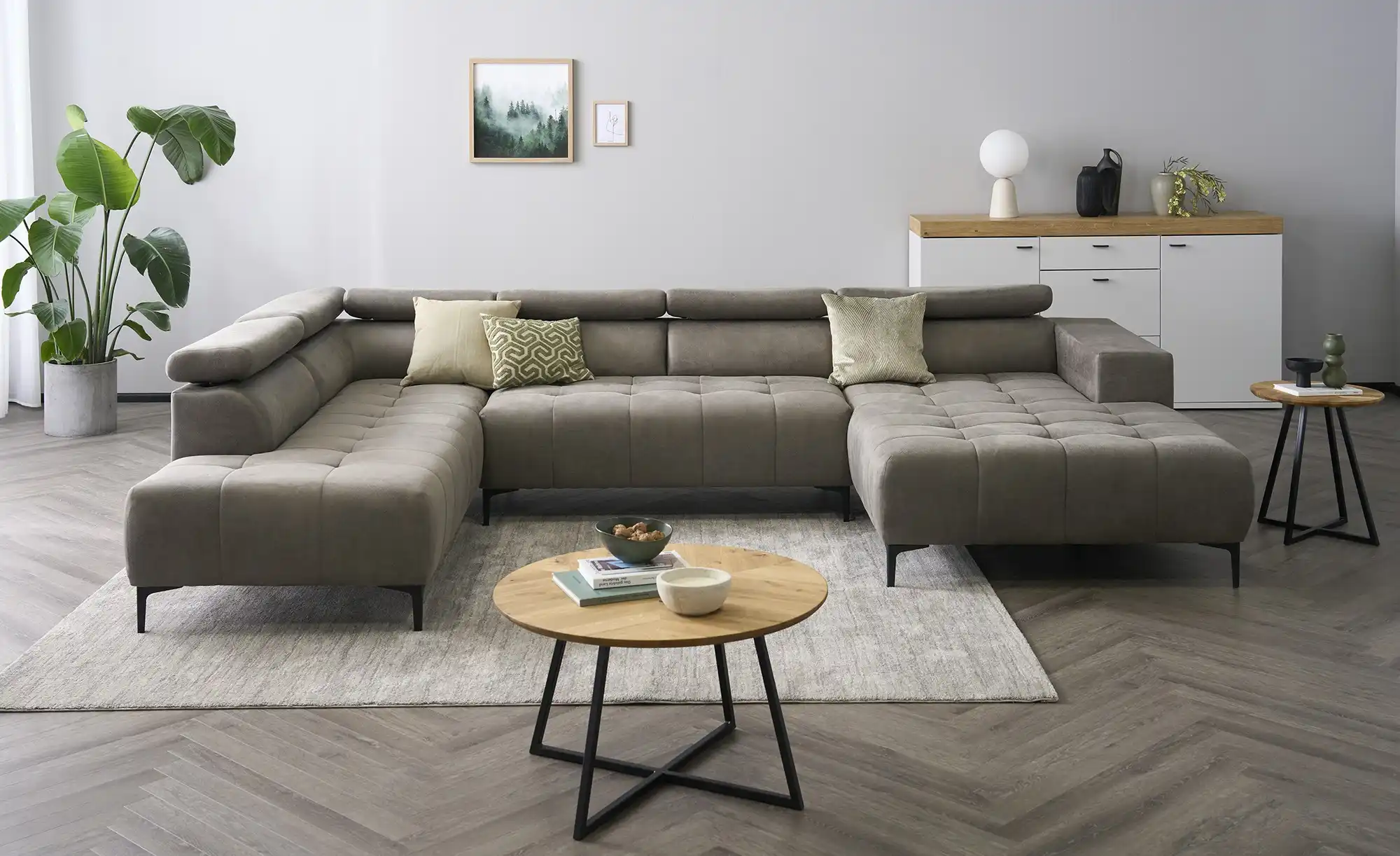 switch Wohnlandschaft aus Mikrofaser Caro