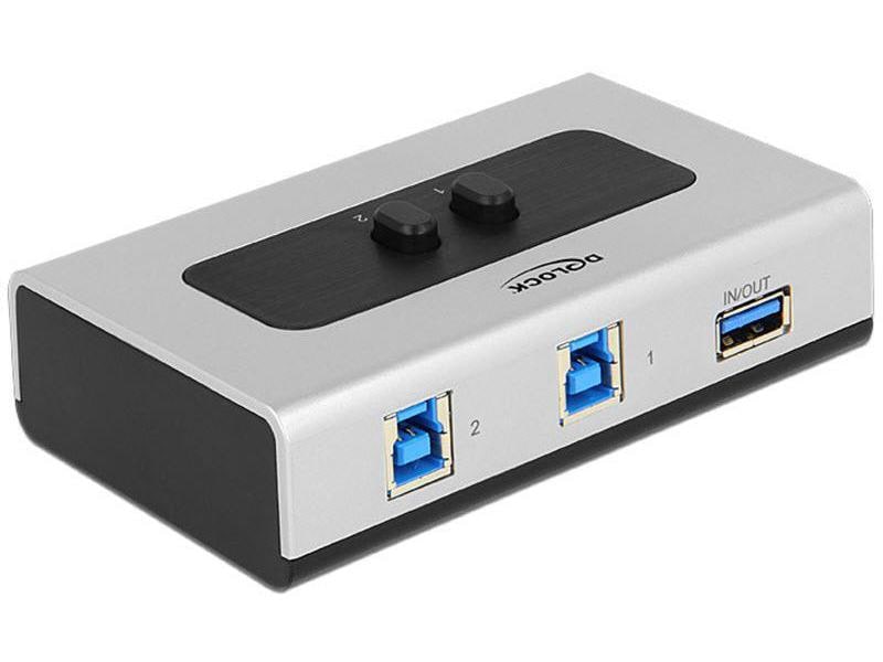Delock Switchbox USB3.0, 2 Port Manueller USB3.0 Umschalter