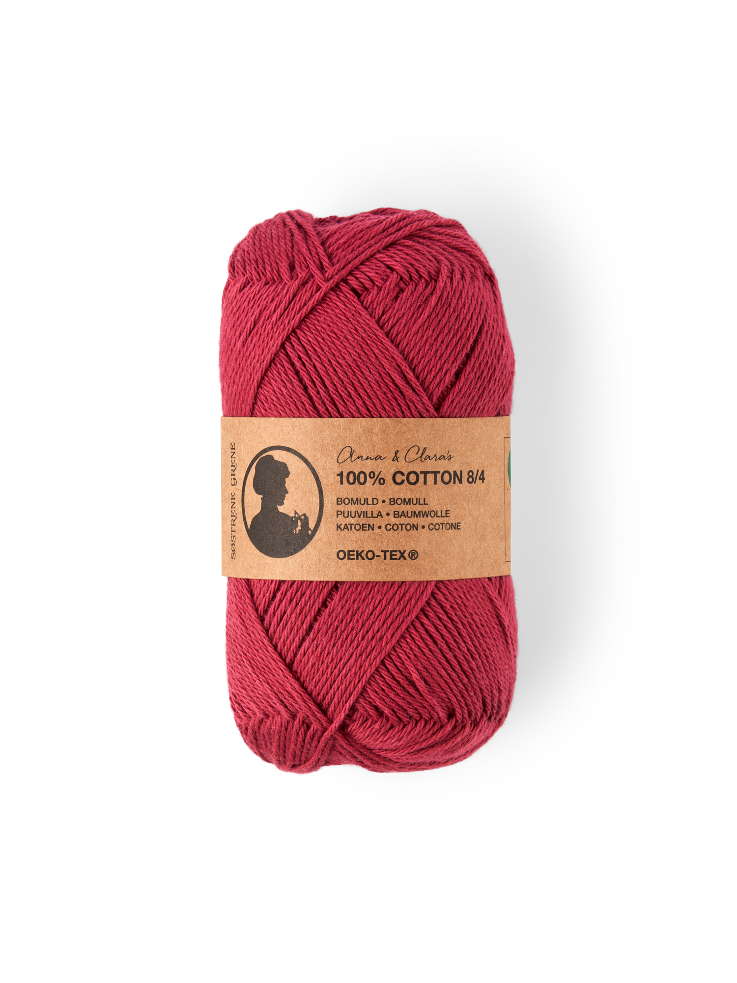 Garn 8/4 | Bomuld. 50 g = 160 m. | Brick Red