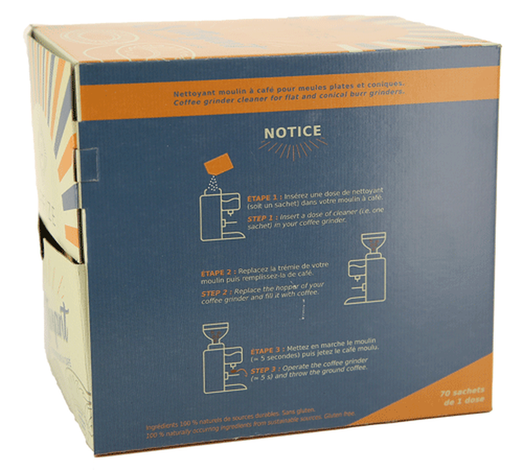Nettoyant Professionnel Moulin à café professionnels 70 doses - Arfize