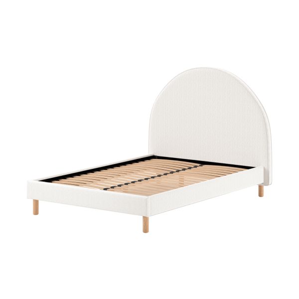 Vipack Moon Bed - 140 x 200 cm - Boucle Wit