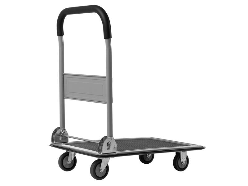 STRUCT Plattformwagen 150 kg Transportwagen mit klappbarem Schiebebügel
