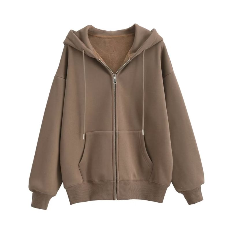 Bazer - Effen hoodie met rits