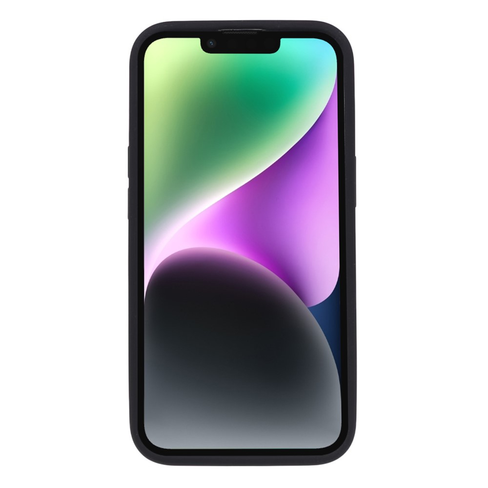 iPhone 15 Silikon Case Hülle mit Kameraschutz - Schwarz