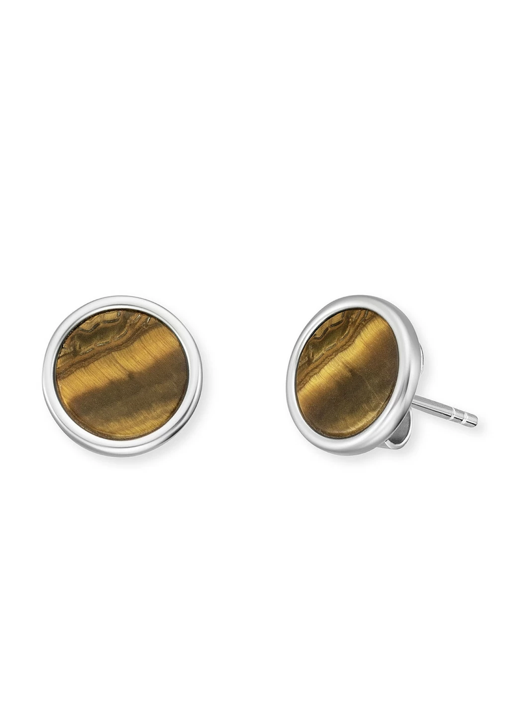 Powerful Stone Ohrstecker mit Tigerauge