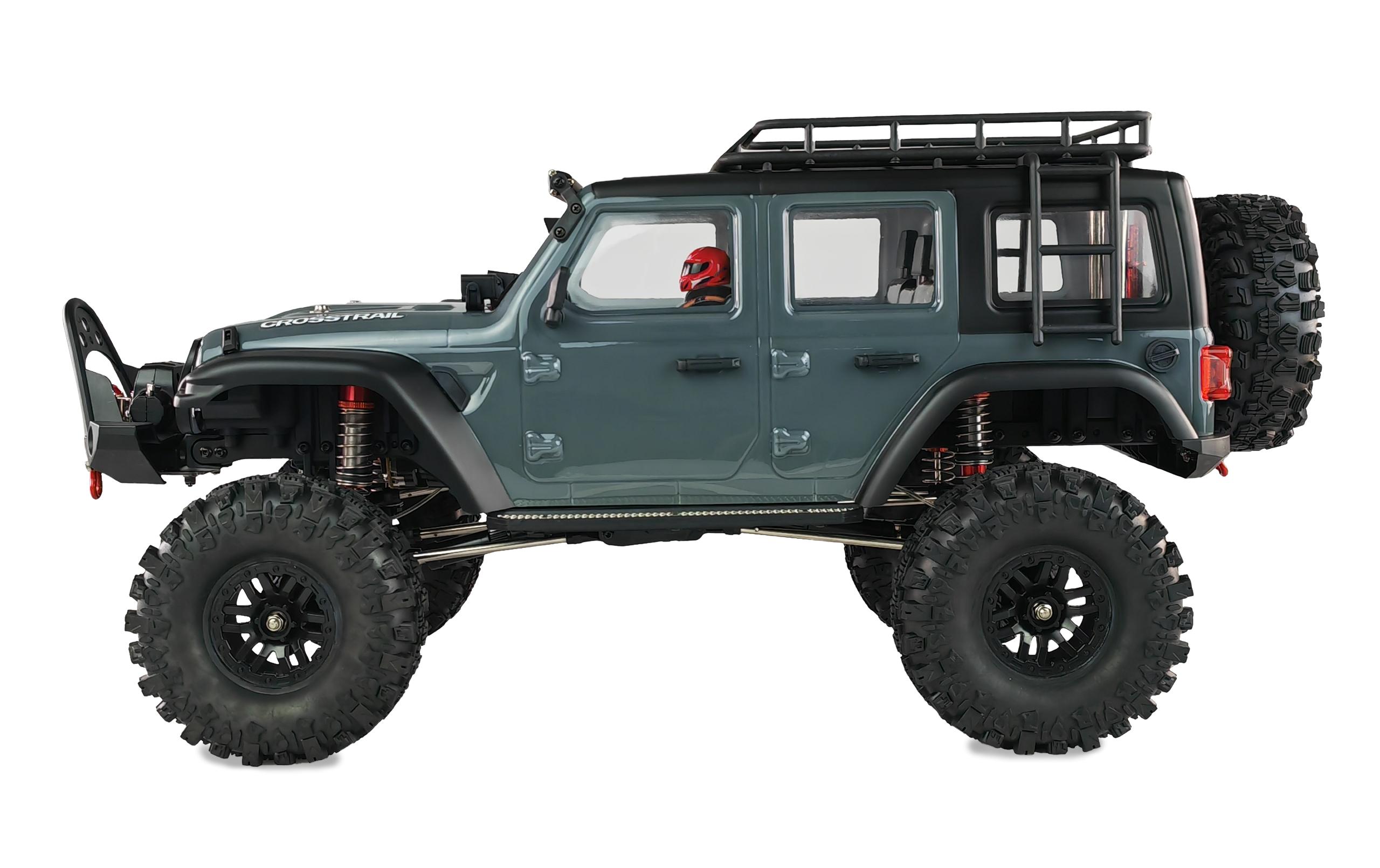 Scale Crawler AMXRock CT10 Crosstrail Hellgrau, ARTR, 1:10<br>Rock Crawler mit Portalachsen, 2-Gang Getriebe und Differentialsperren