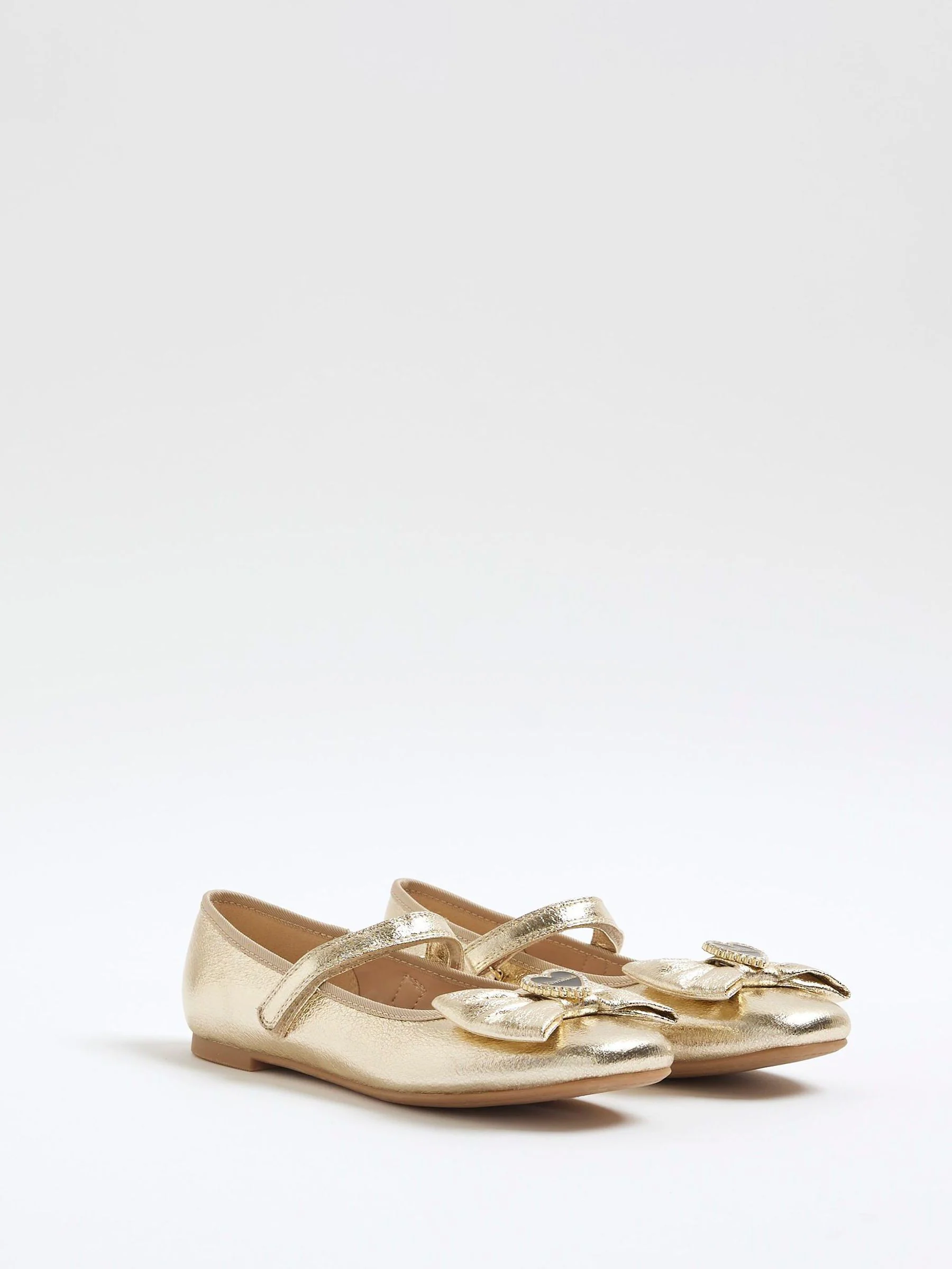 River Island Girls Bow Ballet Pump Shoes