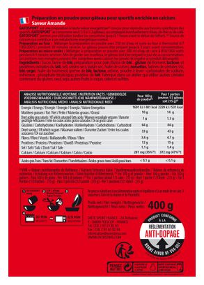 Gâteau énergétique Overstims Gatosport Amande - 400g