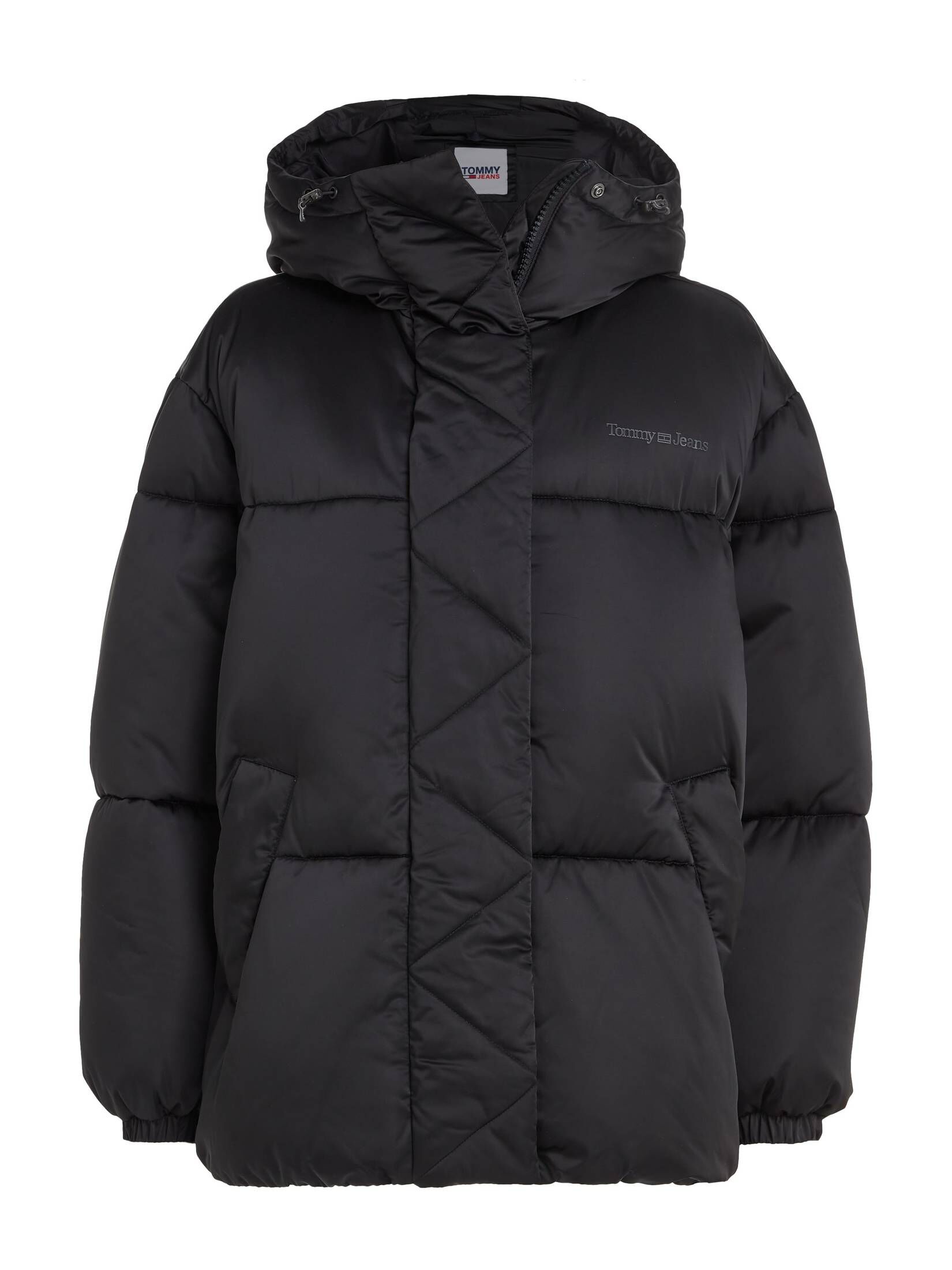 Tommy Jeans| Damen Steppjacke mit Kapuze TJW OVR SATIN PUFFER