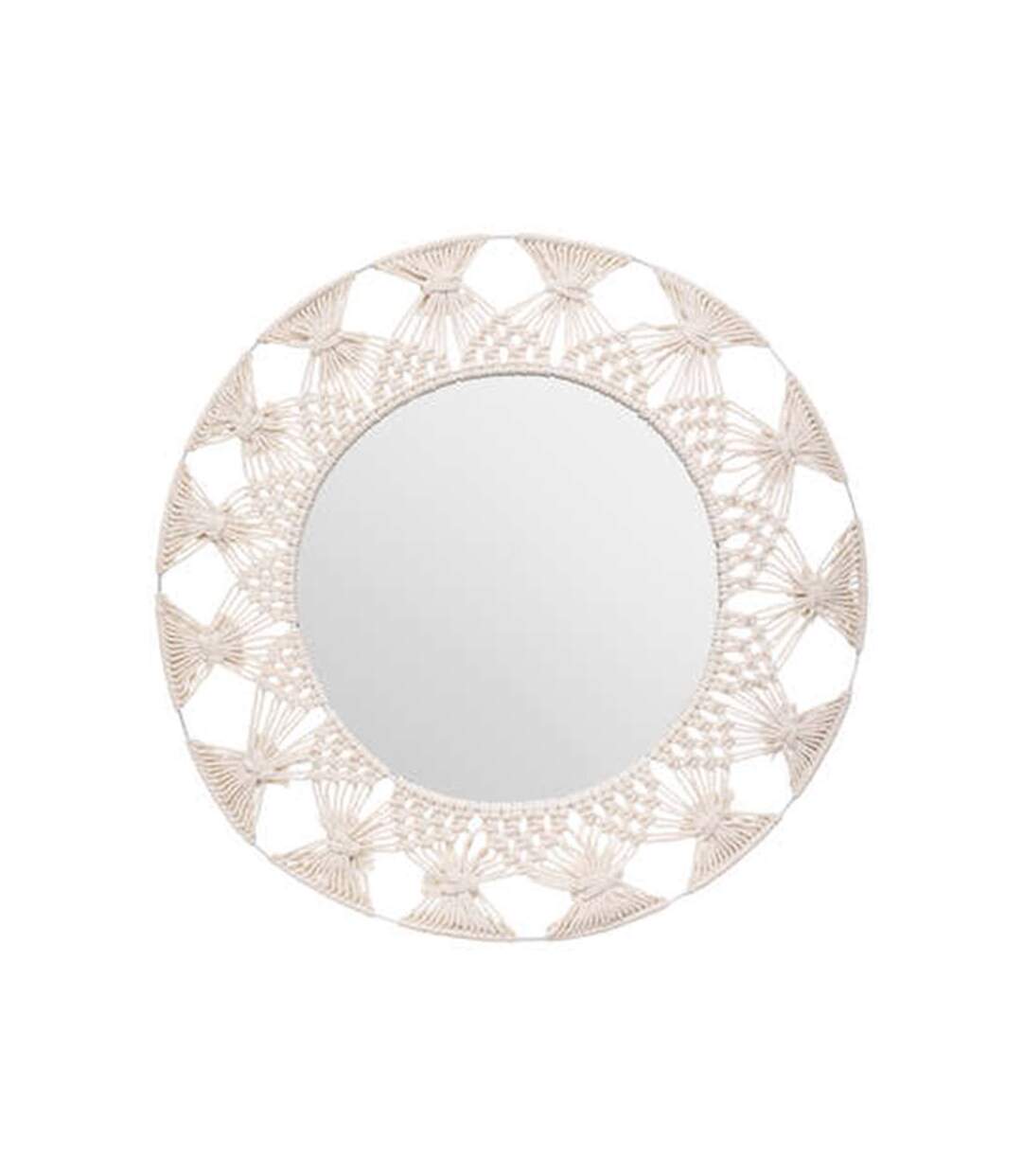 Miroir Mural Design Palm Cocktail 56cm Beige Lin