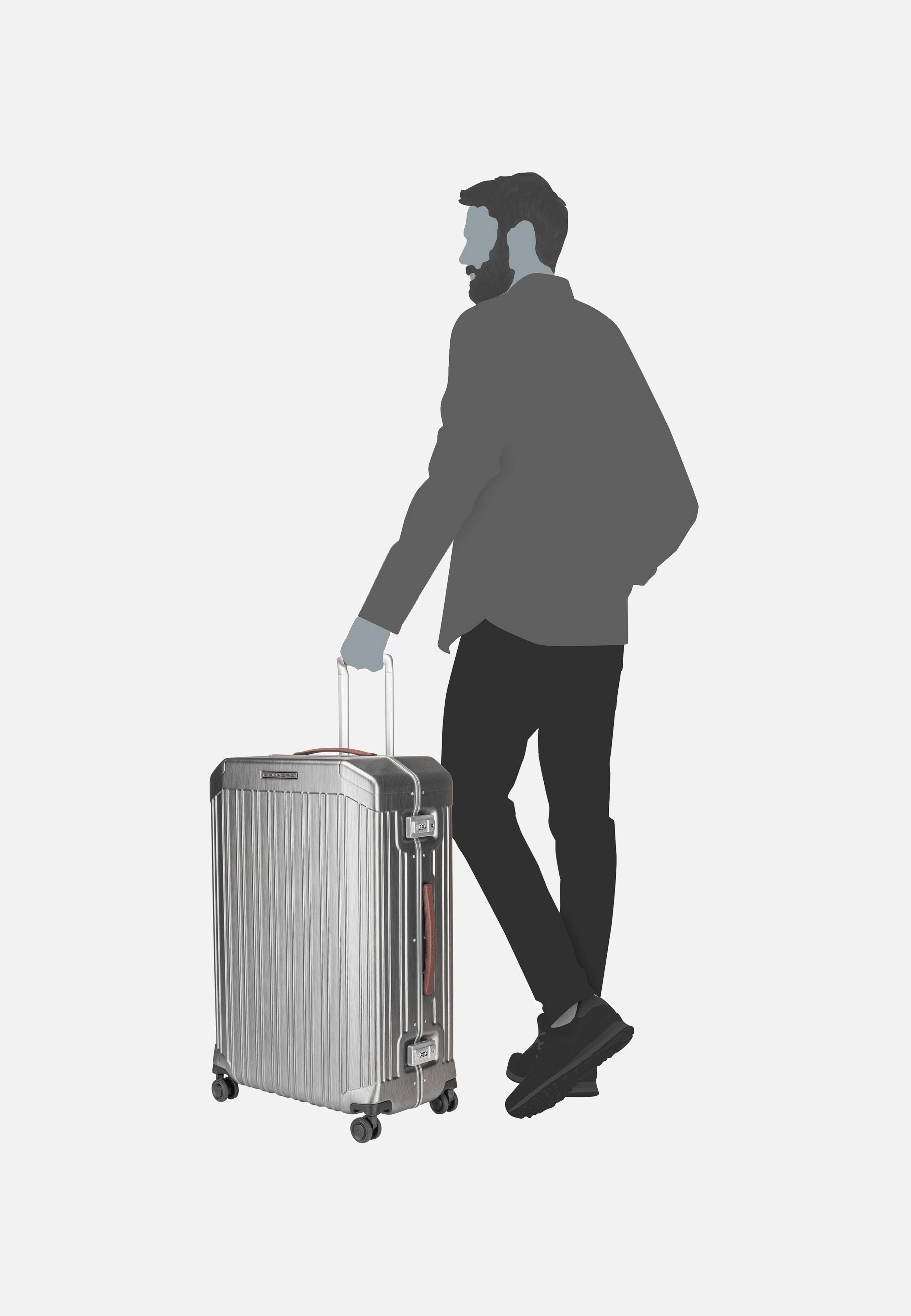 PQ-LM Big Spinner 4428 Nero-Cuoio - Koffer