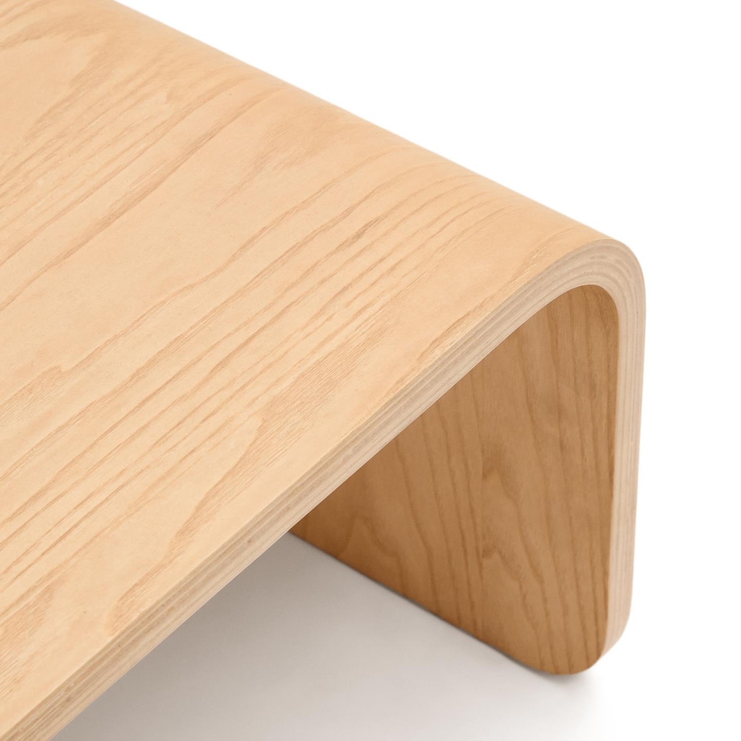 Kave Home Couchtisch OLARIA 110 x 60 cm Terrakotta/Eichenfurnier natur