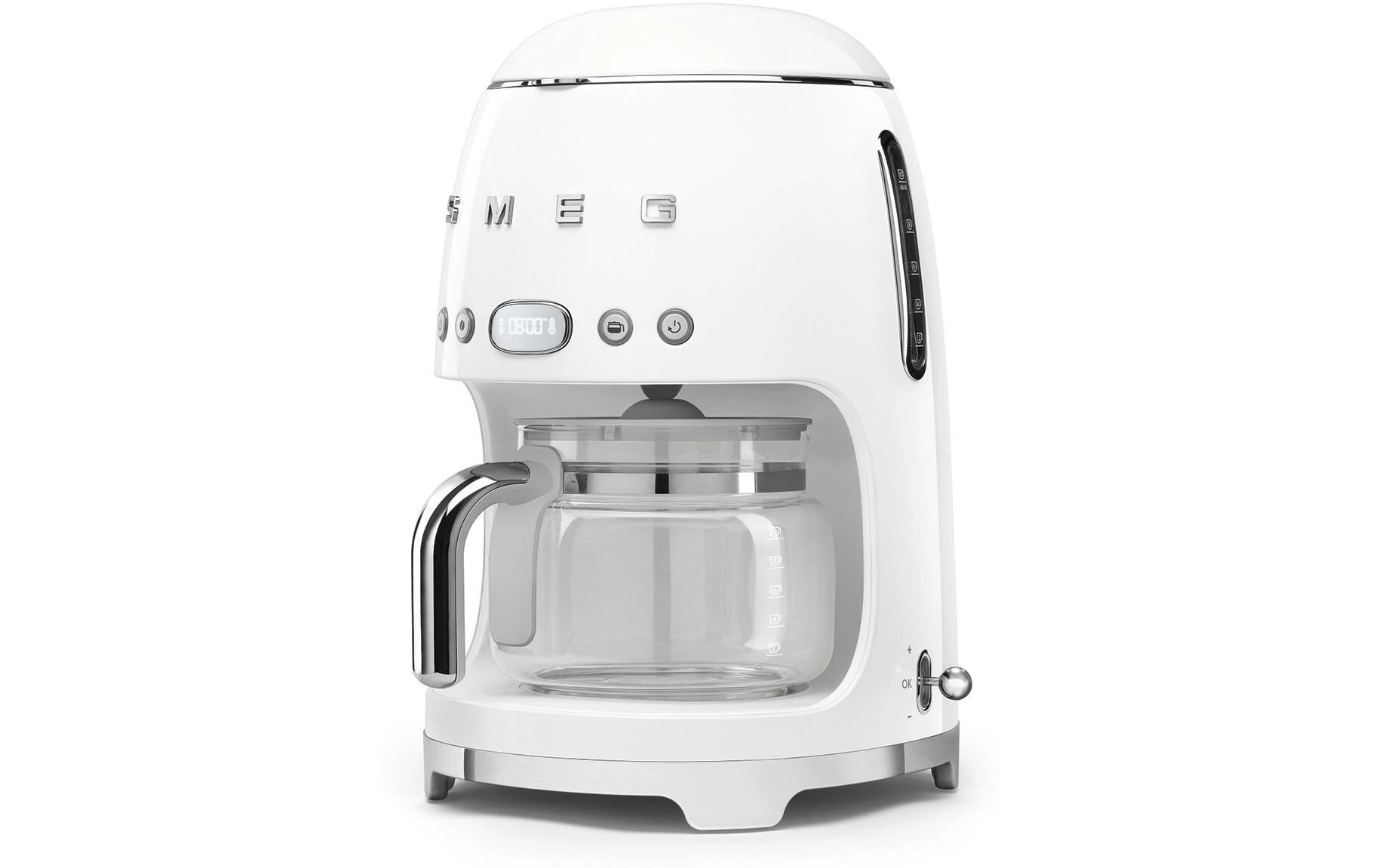 Filterkaffeemaschine 50's Style DCF02WHEU Weiss<br>Kaffeemaschine mit Glaskanne