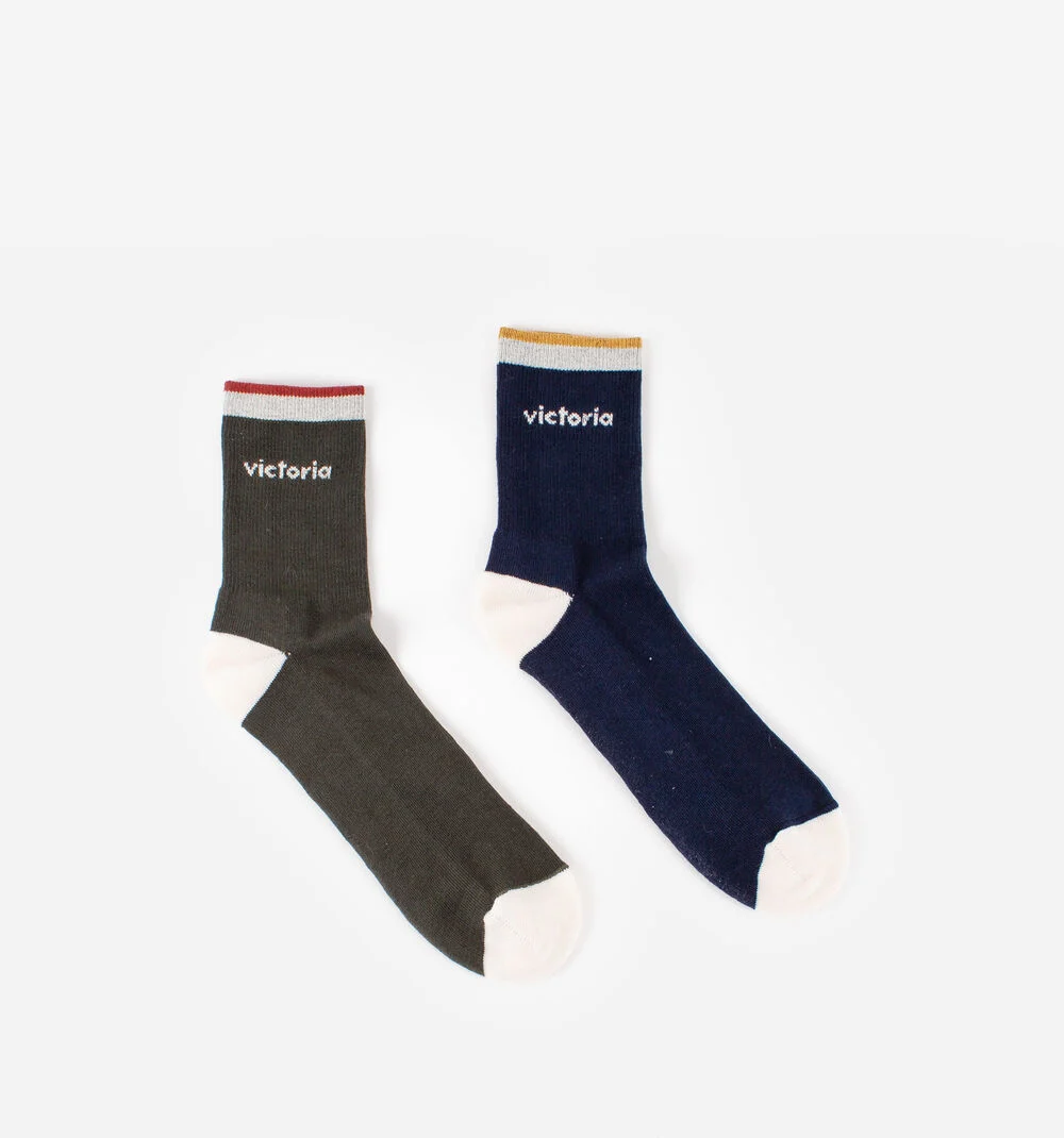 CHAUSSETTES COTON UNISEXMARINO-KAKI
