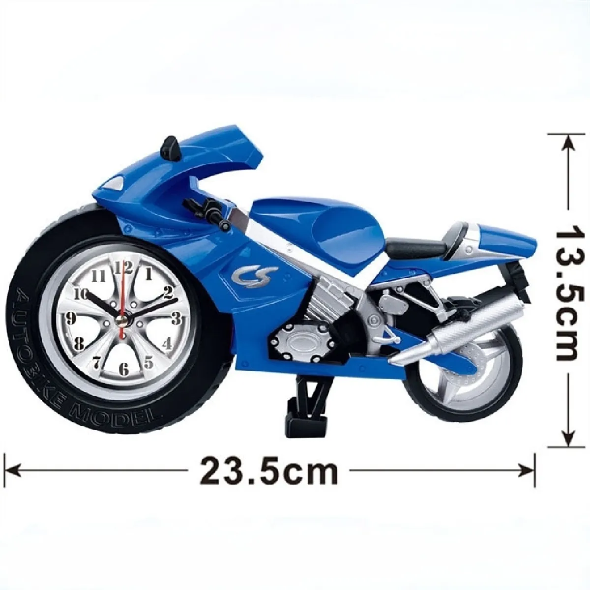 Wewoo Horloge Moto Artistique Bleu