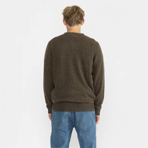 Revolution Crewneck Striktrøje, Brown, M