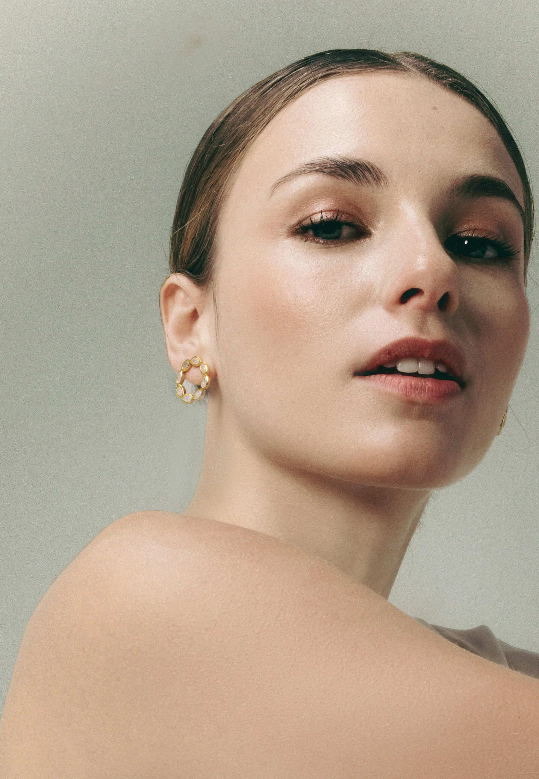 KARMA - Boucles d'oreilles pierre de lune | Bleu