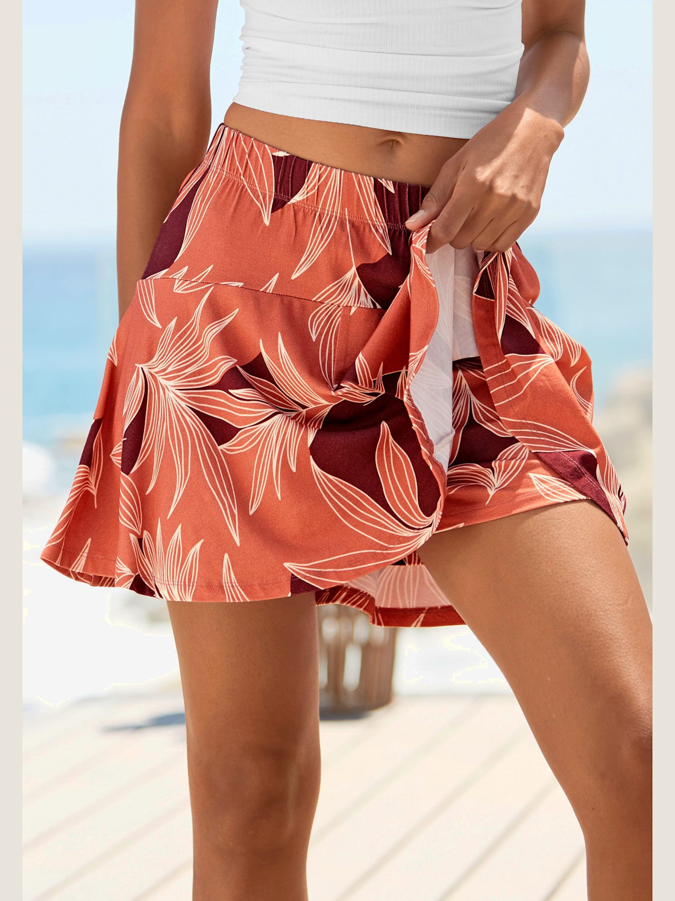 Jupe-culotte ceinture élastique confortable