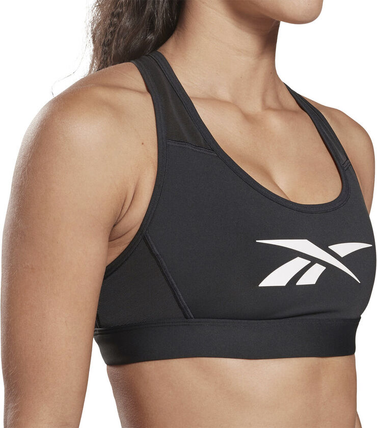Reebok Hero Medium-Impact Racer Sports BH Sort