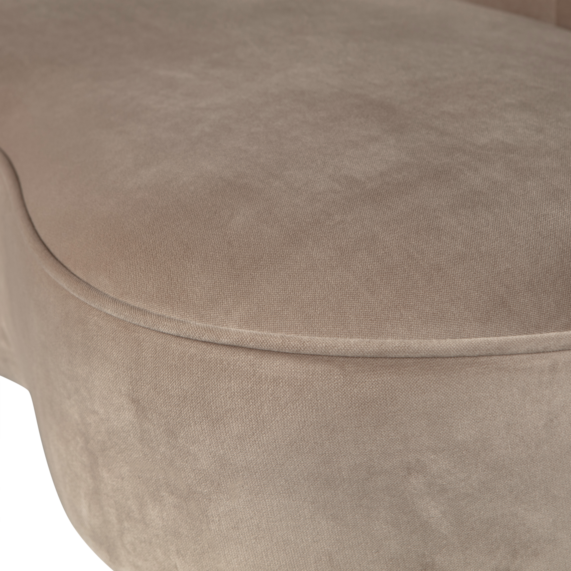 Lounge fauteuil Sara Sara Lounge Fauteuil Rechts - Fluweel - Khaki