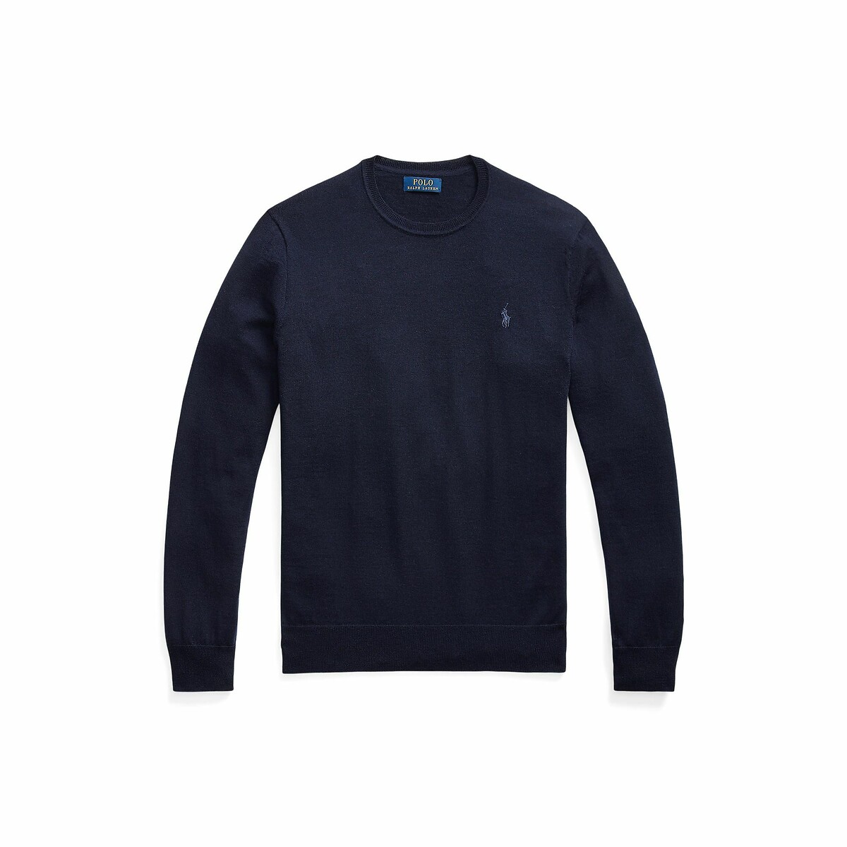 POLO RALPH LAUREN<br>Suéter de gola redonda em lã merino
