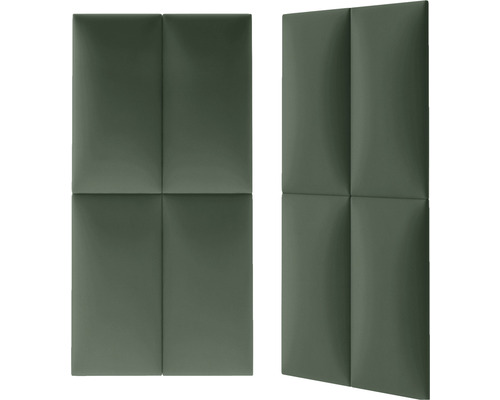 Kingston wandkussen, saliegroen, donkere fluwelen look, 30 x 60 cm