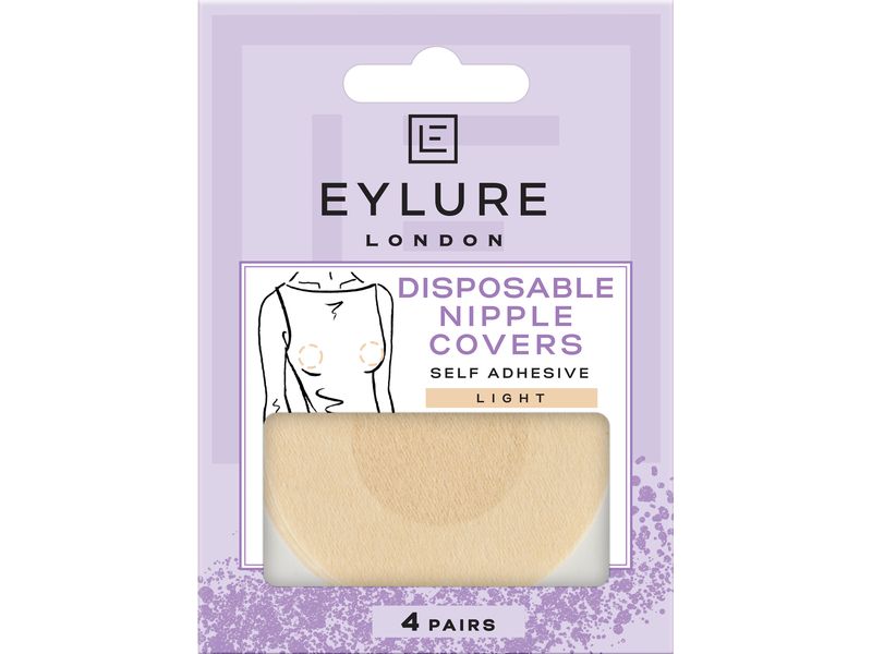 Eylure Nipple Covers light Einmaliger Gebrauch, 8 Stk Selbstklebende Nipple Covers für sicheren Halt