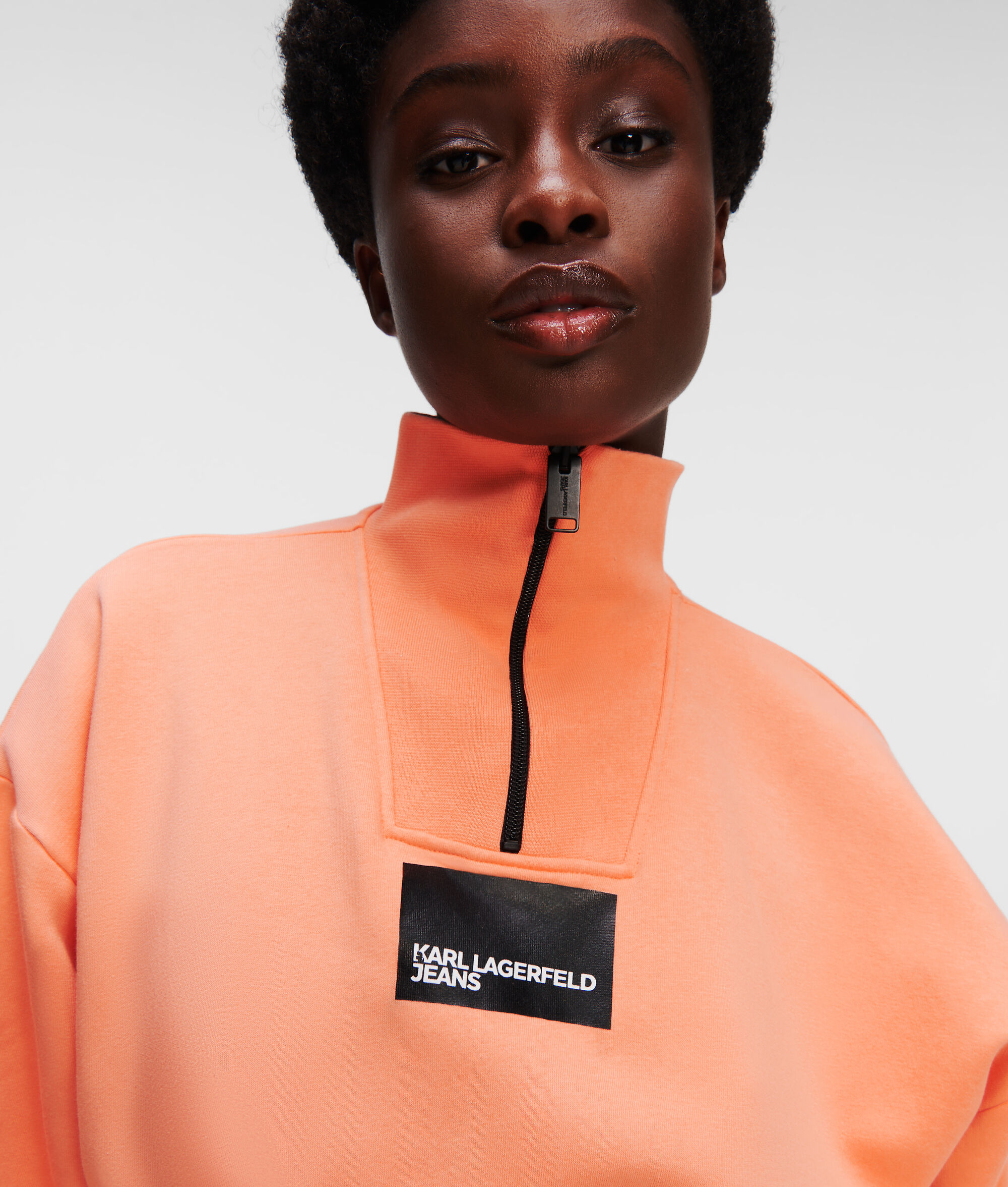SWEAT-SHIRT CROPPED DEMI-ZIPPÉ KLJ