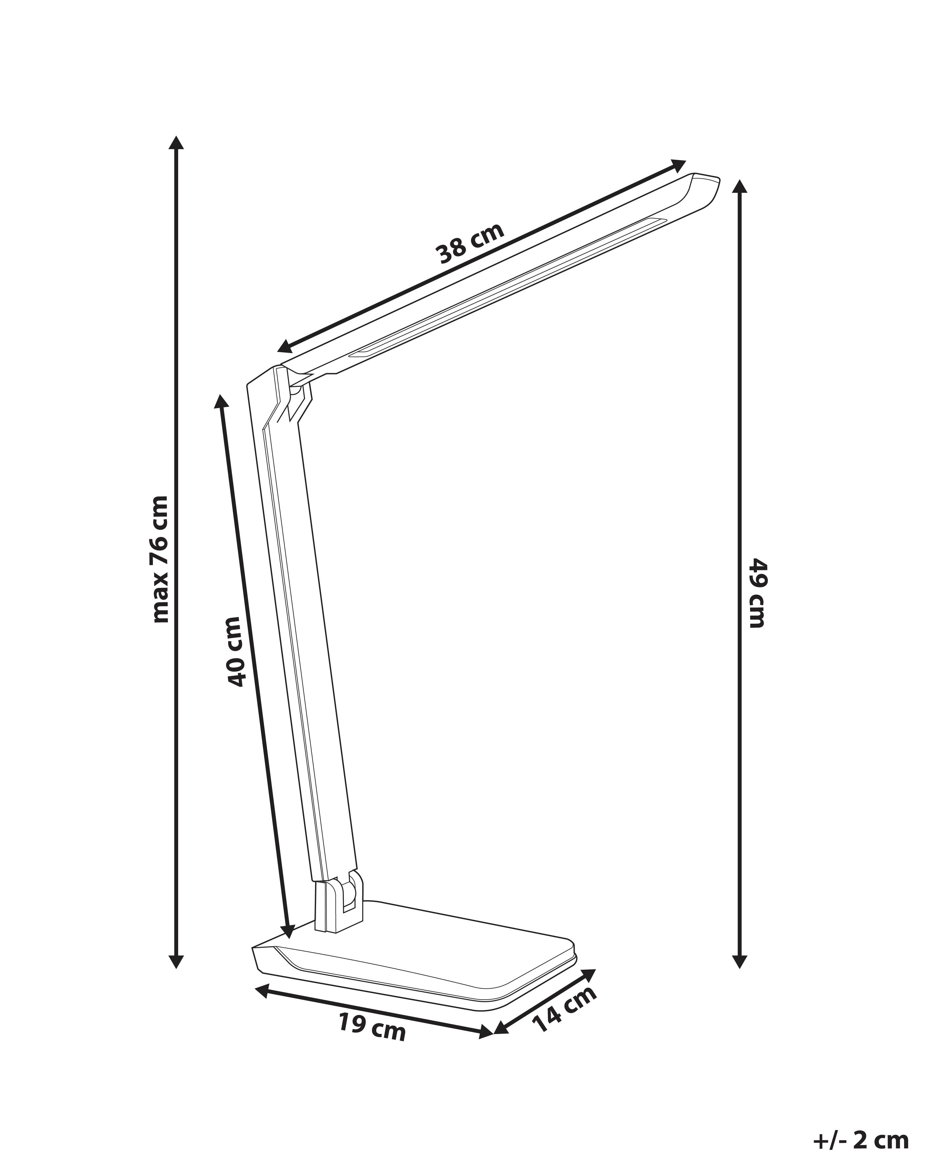 LED bureaulamp PICTOR met dimmer Zilver
