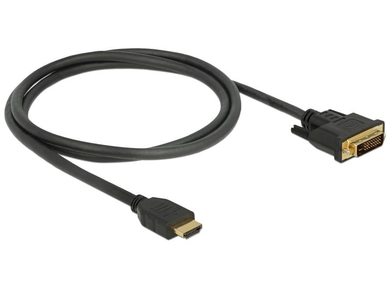 Delock Kabel HDMI – DVI, 1 m, bidirektional Delock HDMI zu DVI 24 1 Kabel bidirektional 1 m