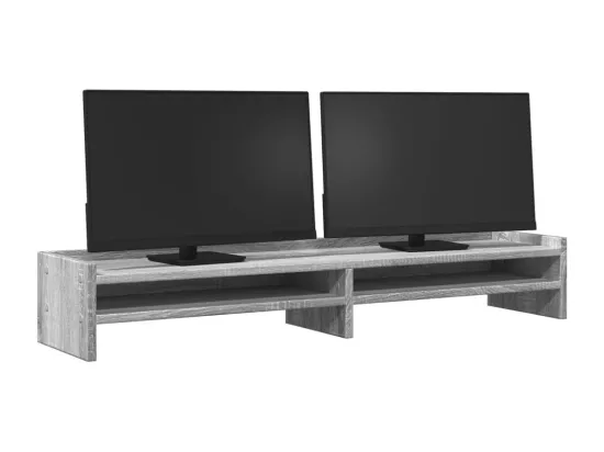 Support de moniteur sonoma gris 100x24x16 cm bois d'ingénierie