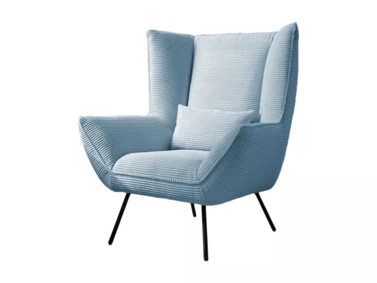 Fauteuil - bleu clair Velours côtelé - IVA