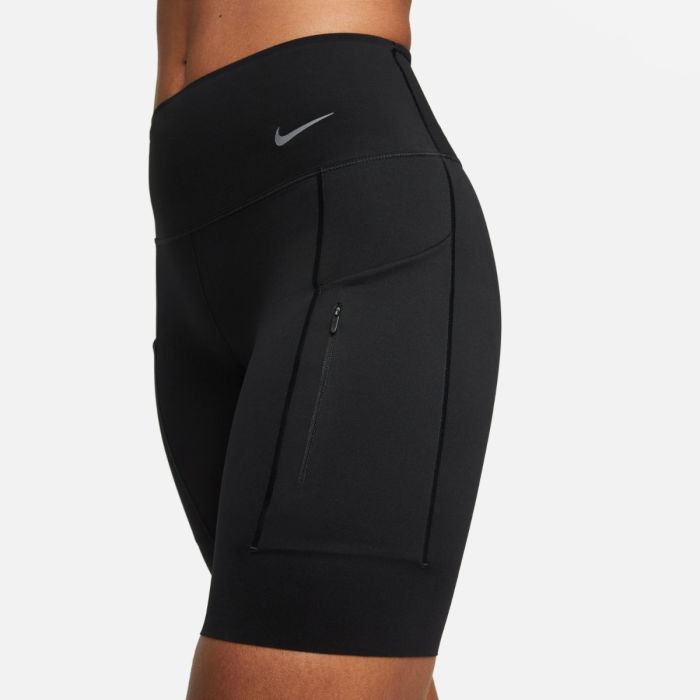 Nike Dame Korte tights Firm-Support Mid-Rise w/Pockets Shorts Sort