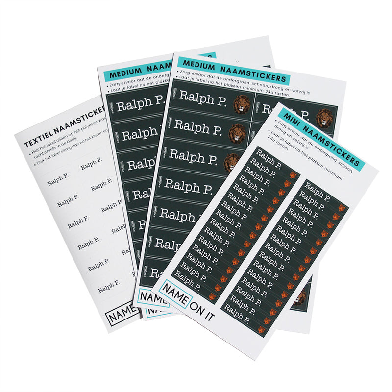 Gepersonaliseerde Labels - Big Five (Khaki)