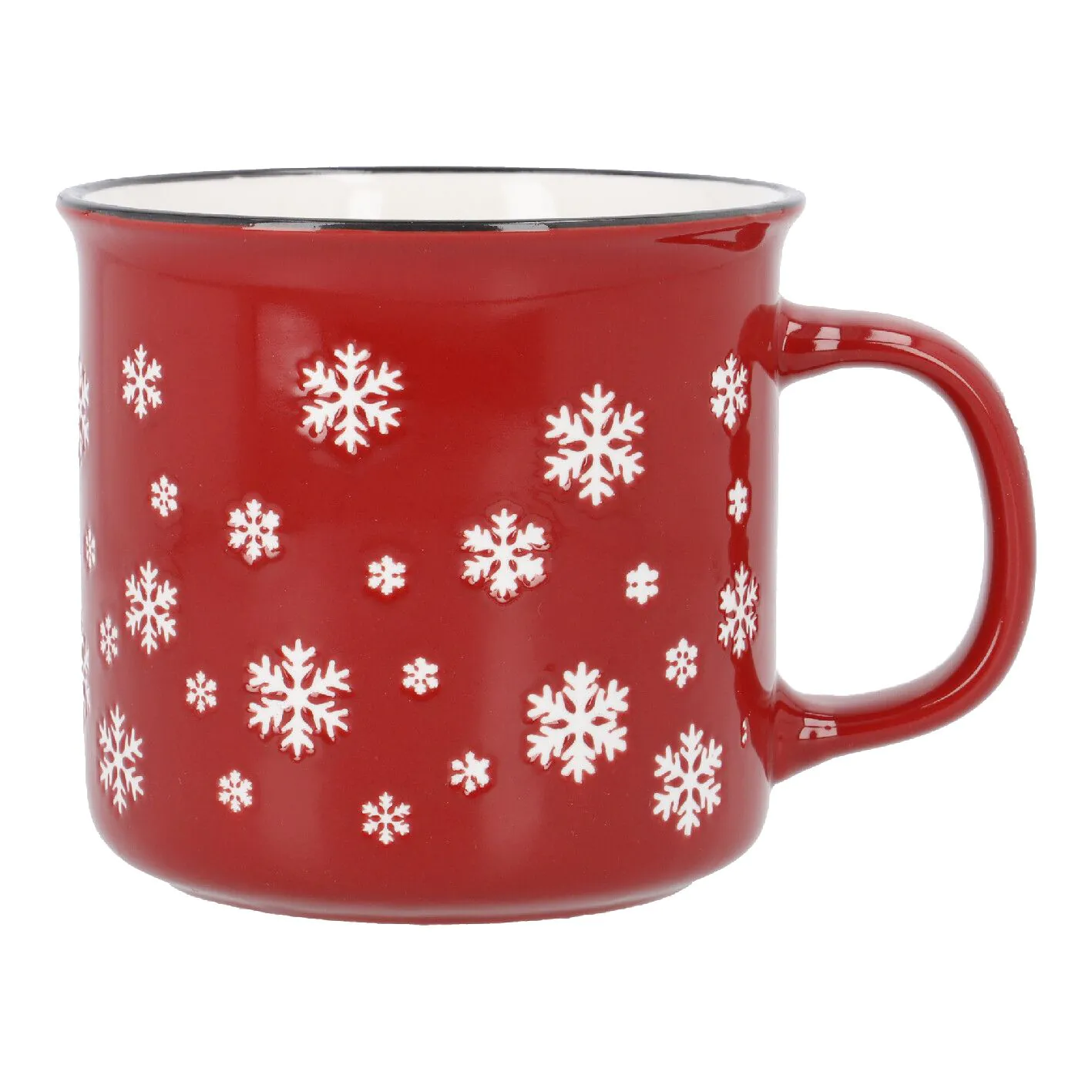 Becher Xmas/Klassik, Flocke/rot, 400 ml