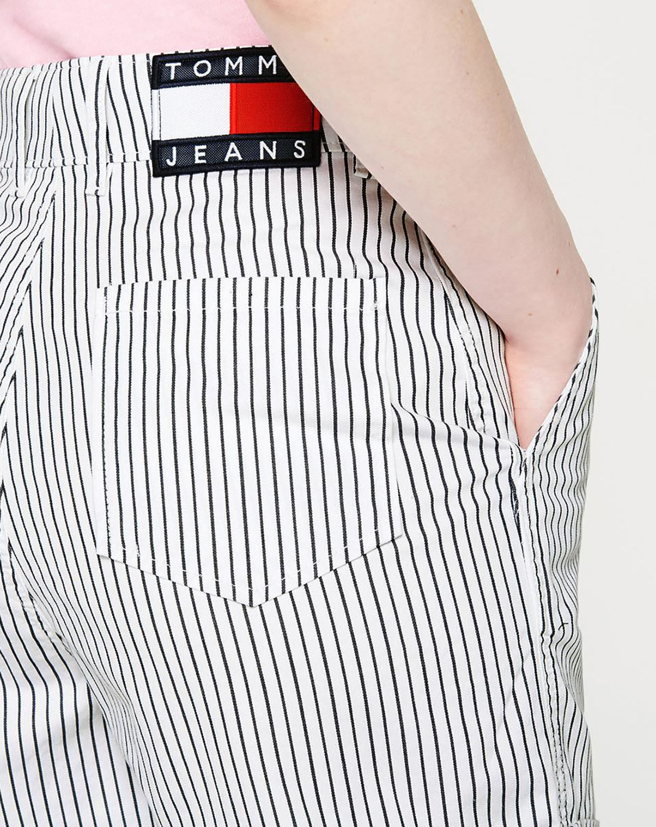 Tommy Jeans Short slim fit harper hrs striped bleu/blanc