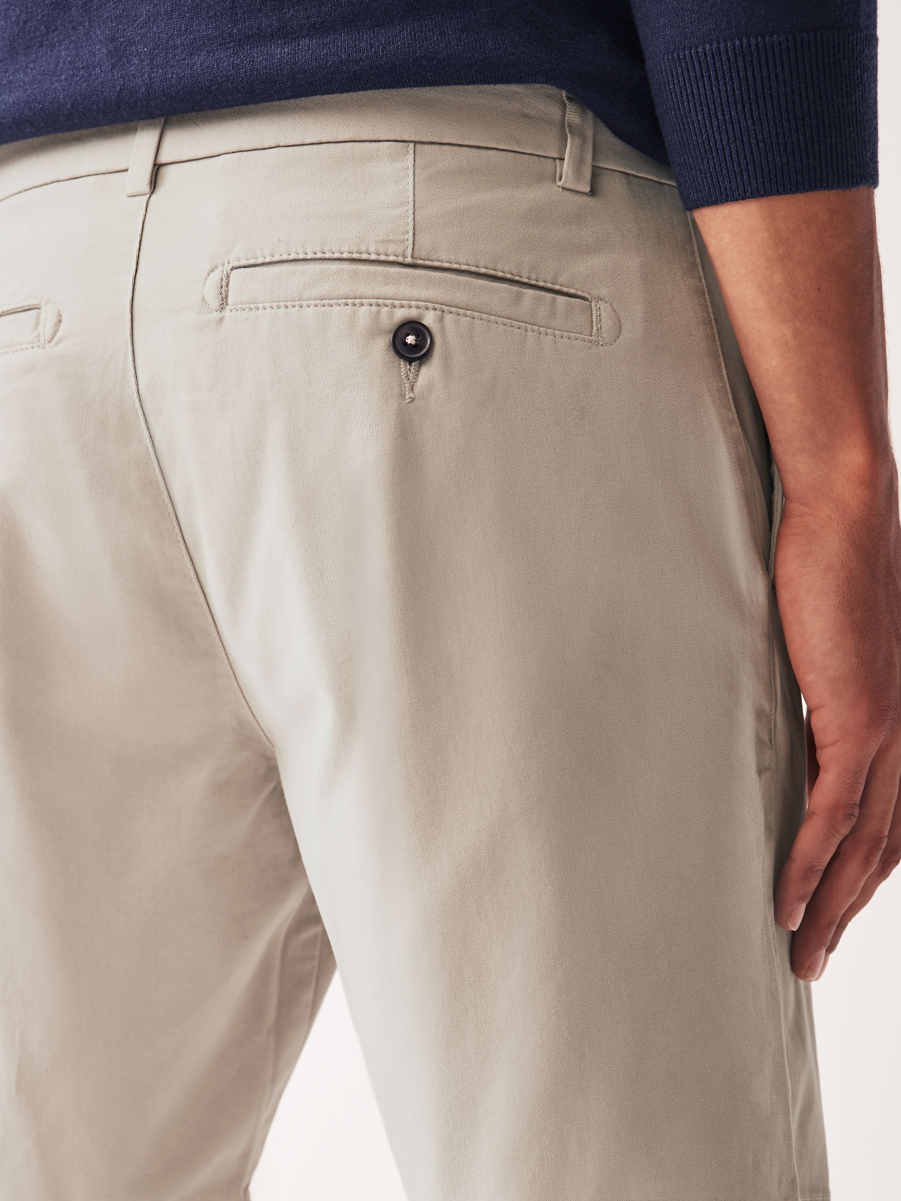 Naturel botkleurig - Slim Fit - Chinoshort met stretch
