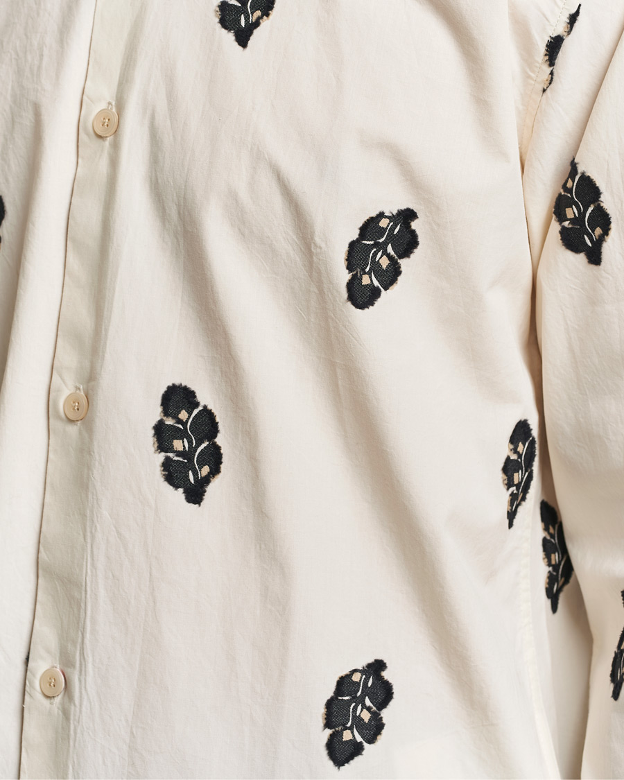 NN07 Freddy Printed Cotton Shirt Ivory