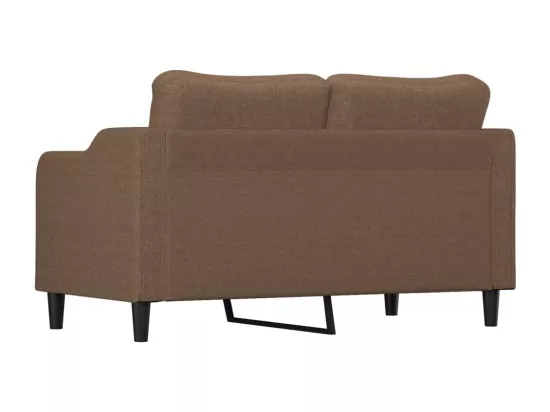 Canapé à 2 places Marron 140 cm Tissu