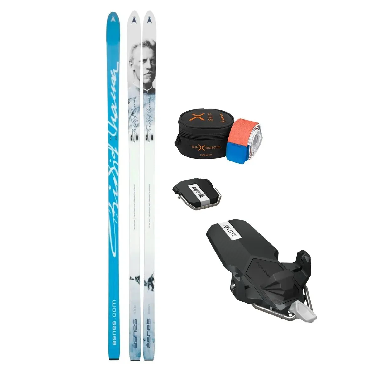 Åsnes Nansen BC- fjellskipakke med Rottefella Xplore Bc Offtrack Binding og Åsnes X-Skin 45 Nylon fell