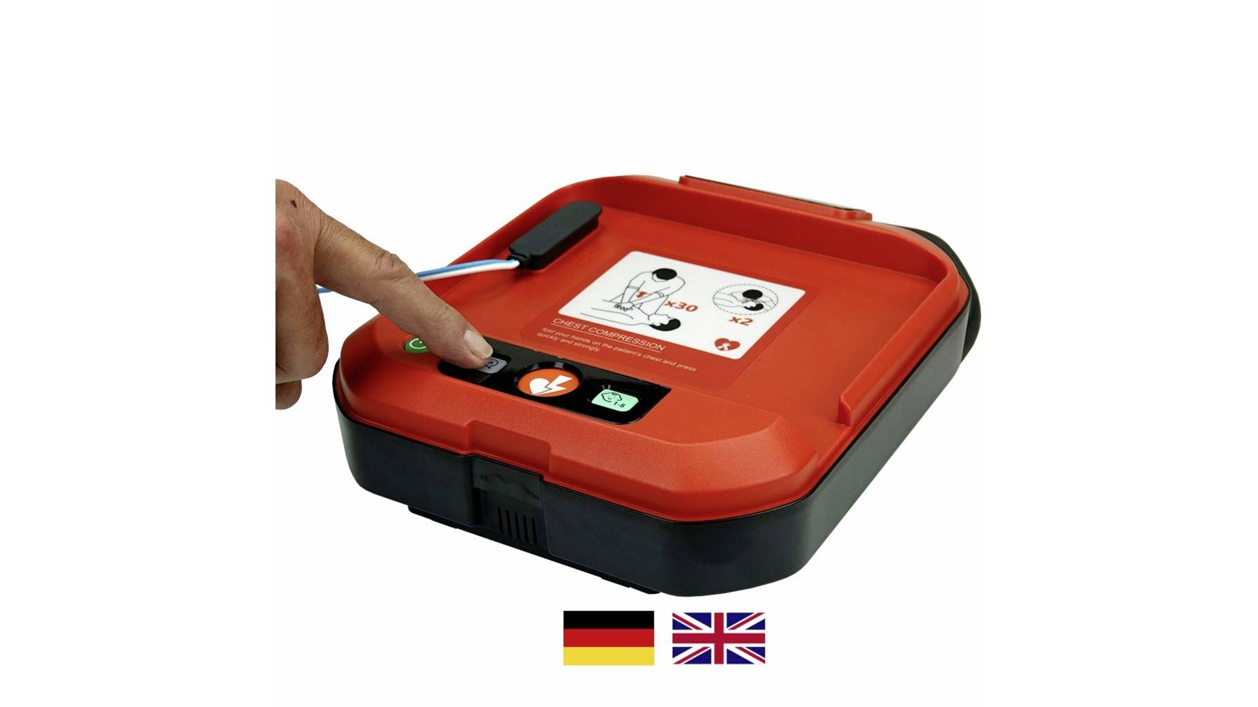 MEDX5 Primedic HeartSave Y mit manueller Schockauslösung, DE/EN