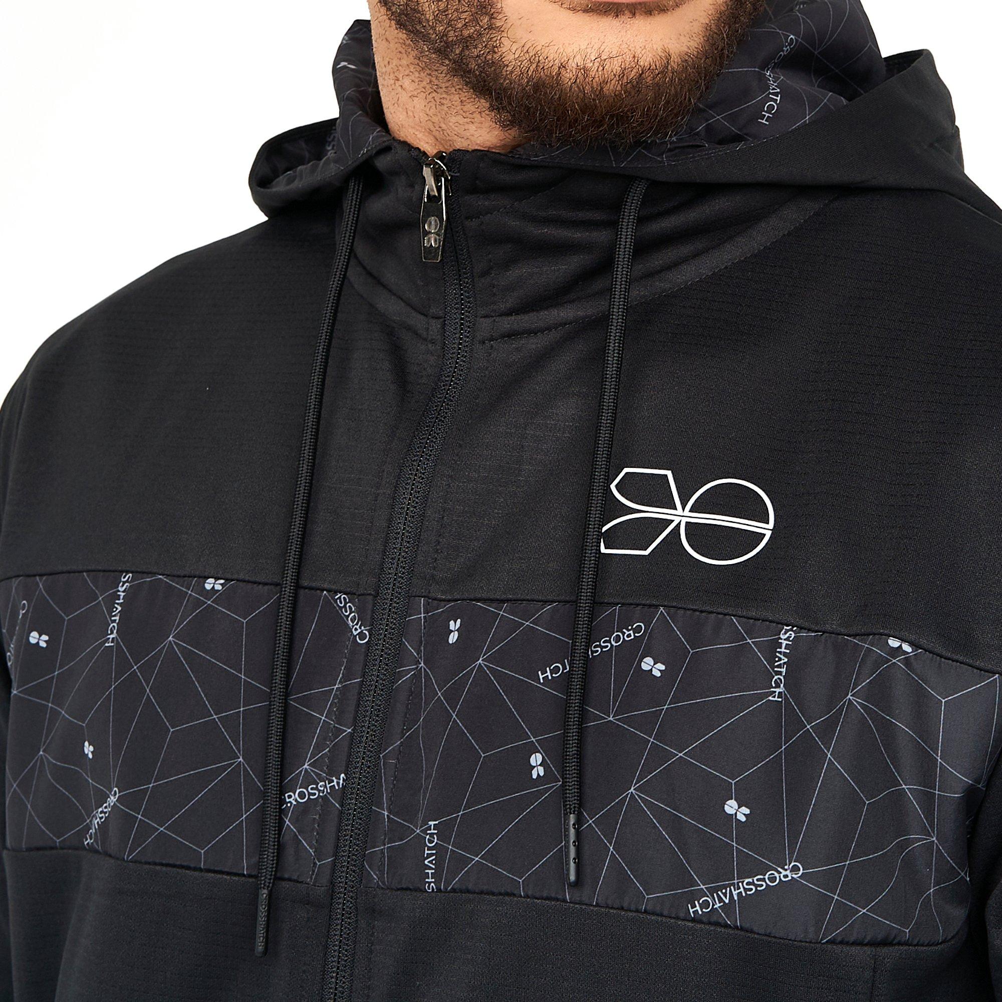 Crosshatch CH Pyramid Zip Through Hoodie Mens