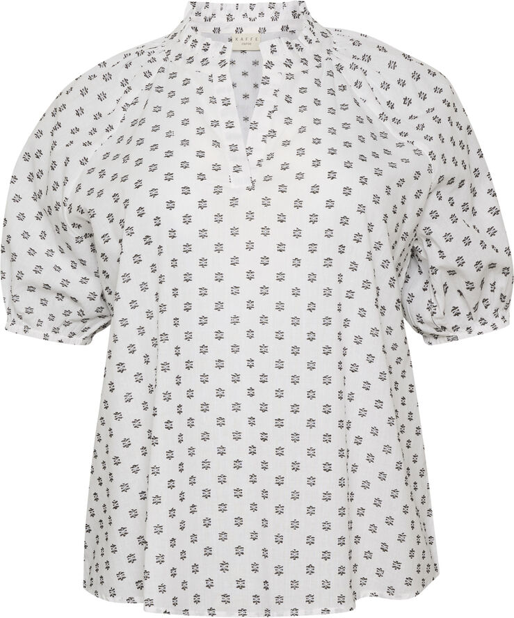 Kaffe Curve KClanni Blouse Offwhite / black dobby