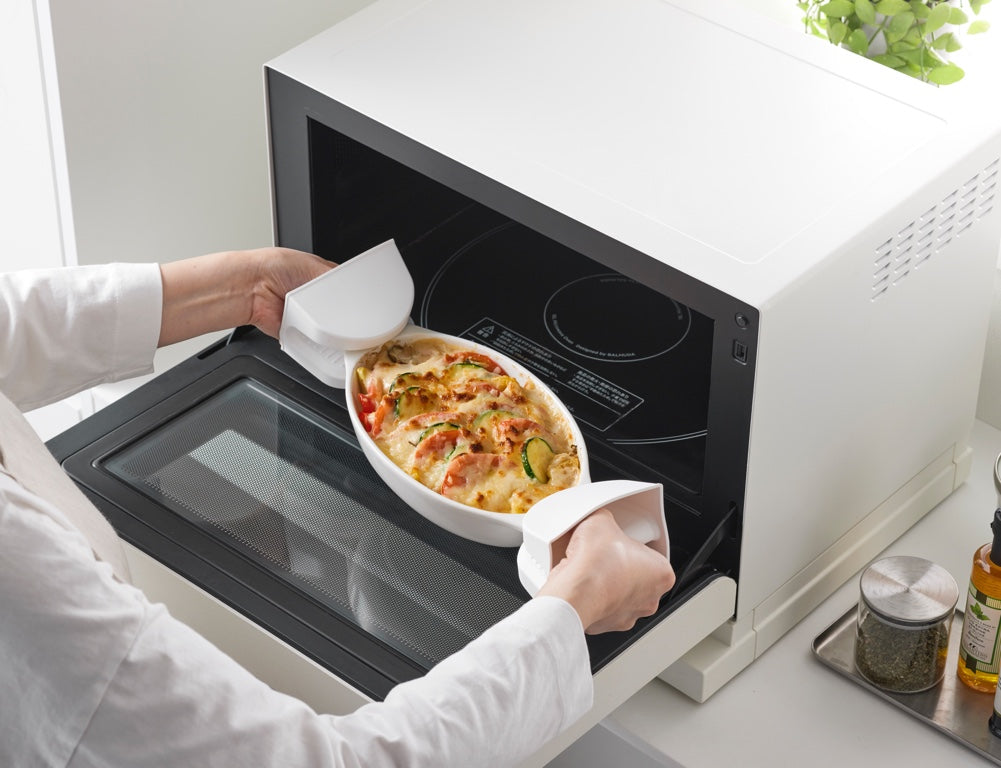 Yamazaki Siliconen Ovenwanten - Magnetisch - Tower - Wit (set van 2)