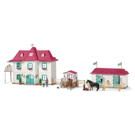 Schleich® 42416 Horse Club - Großer Pferdehof mit Wohnhaus und Stall