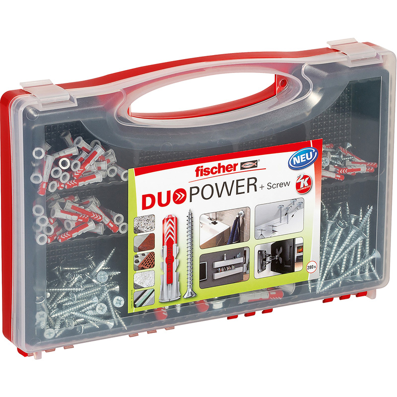 Fischer Red-box Duopower pluggen 280-delig met schroeven