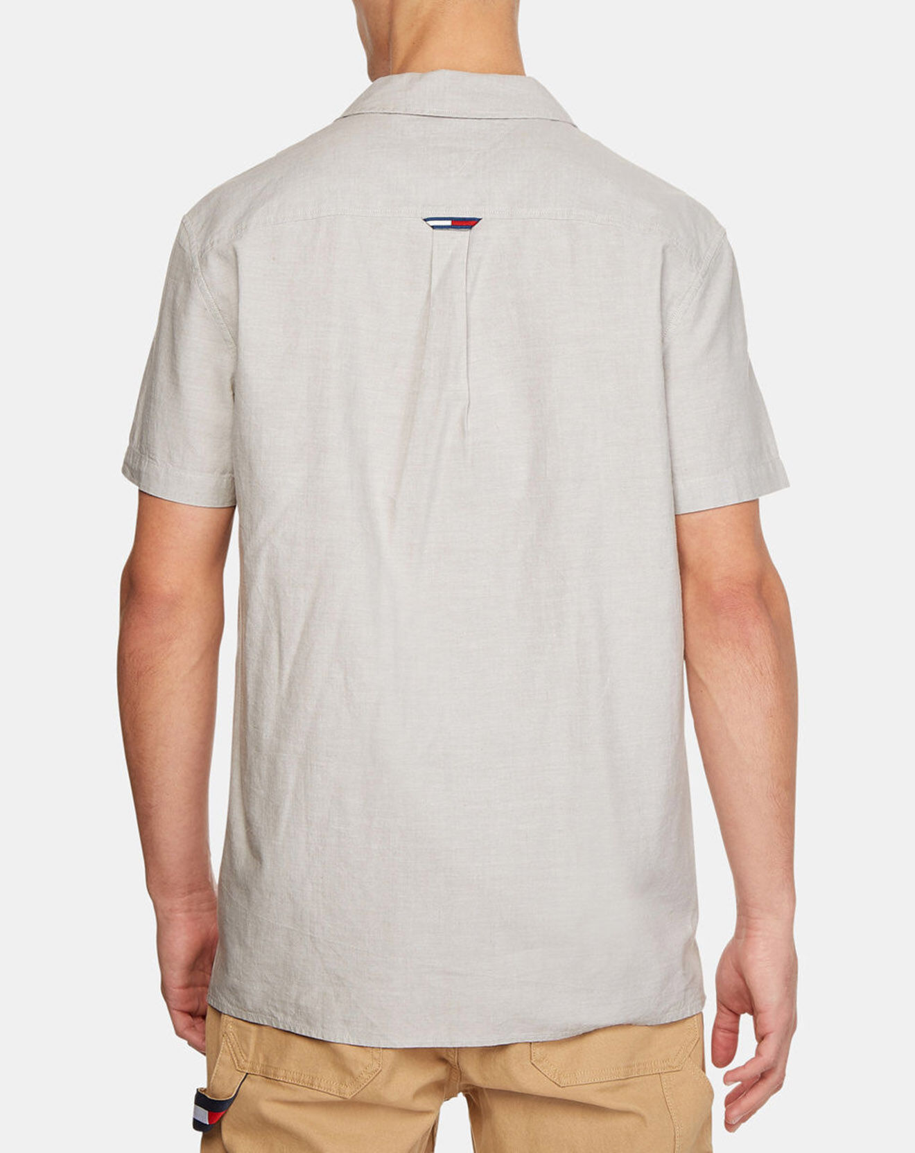 Tommy Jeans Chemisette droite en Coton & Lin Camp grise