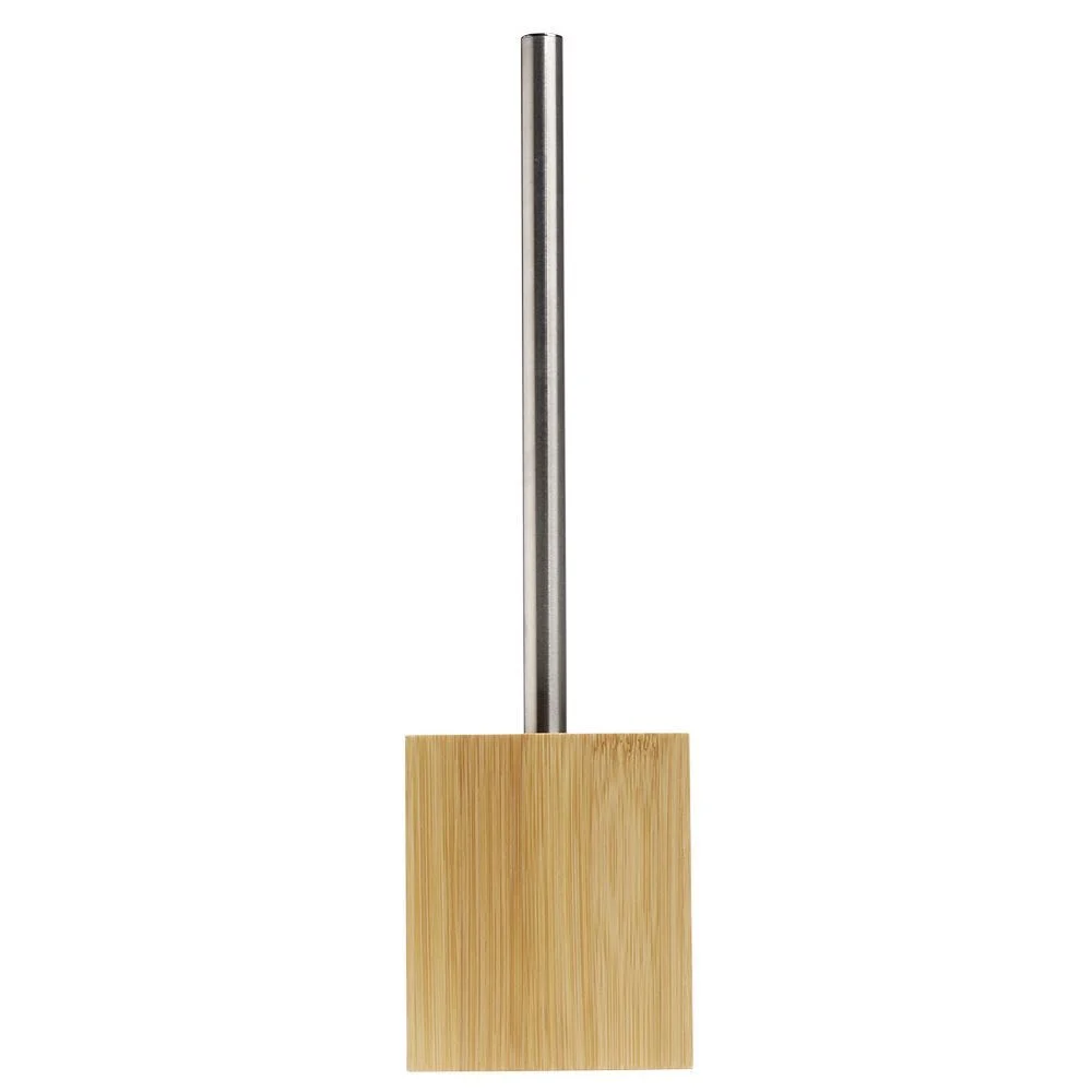 Brosse WC socle carré bambou 10x10xH36cm